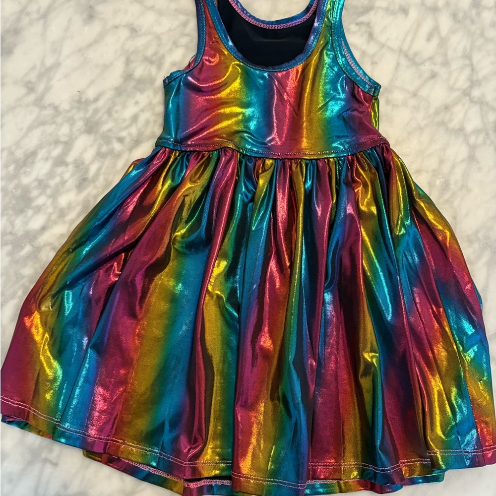 Pink Chicken Multicolor Metallic Dress - Picture 2 of 3